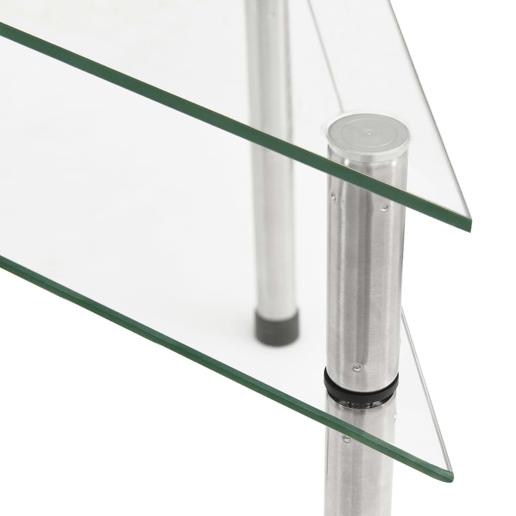 vidaXL átlátszó edzett üveg konyhai polc 49,5 x 35 x 19 cm