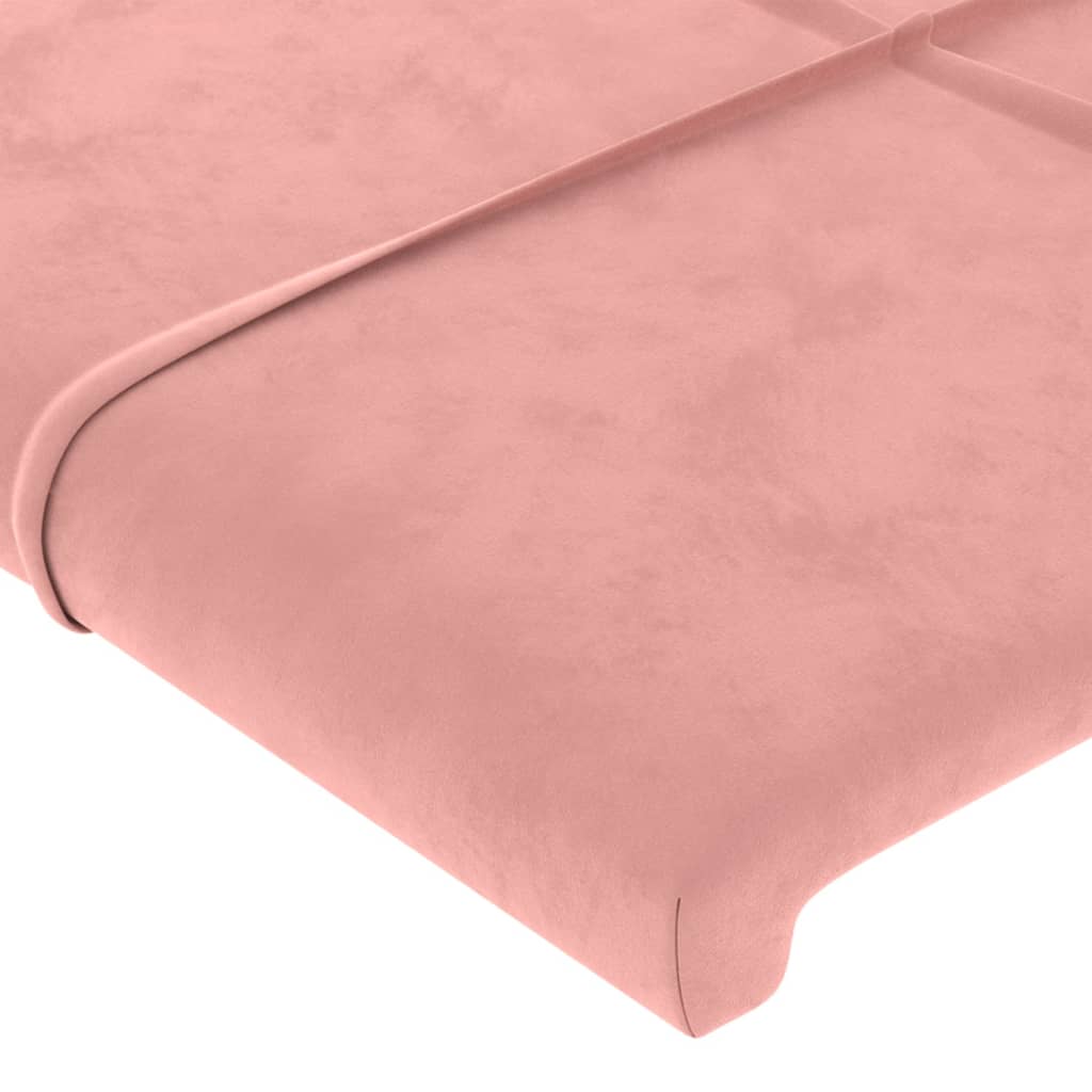 vidaXL rózsaszín bársony fejtámla 100x5x78/88 cm