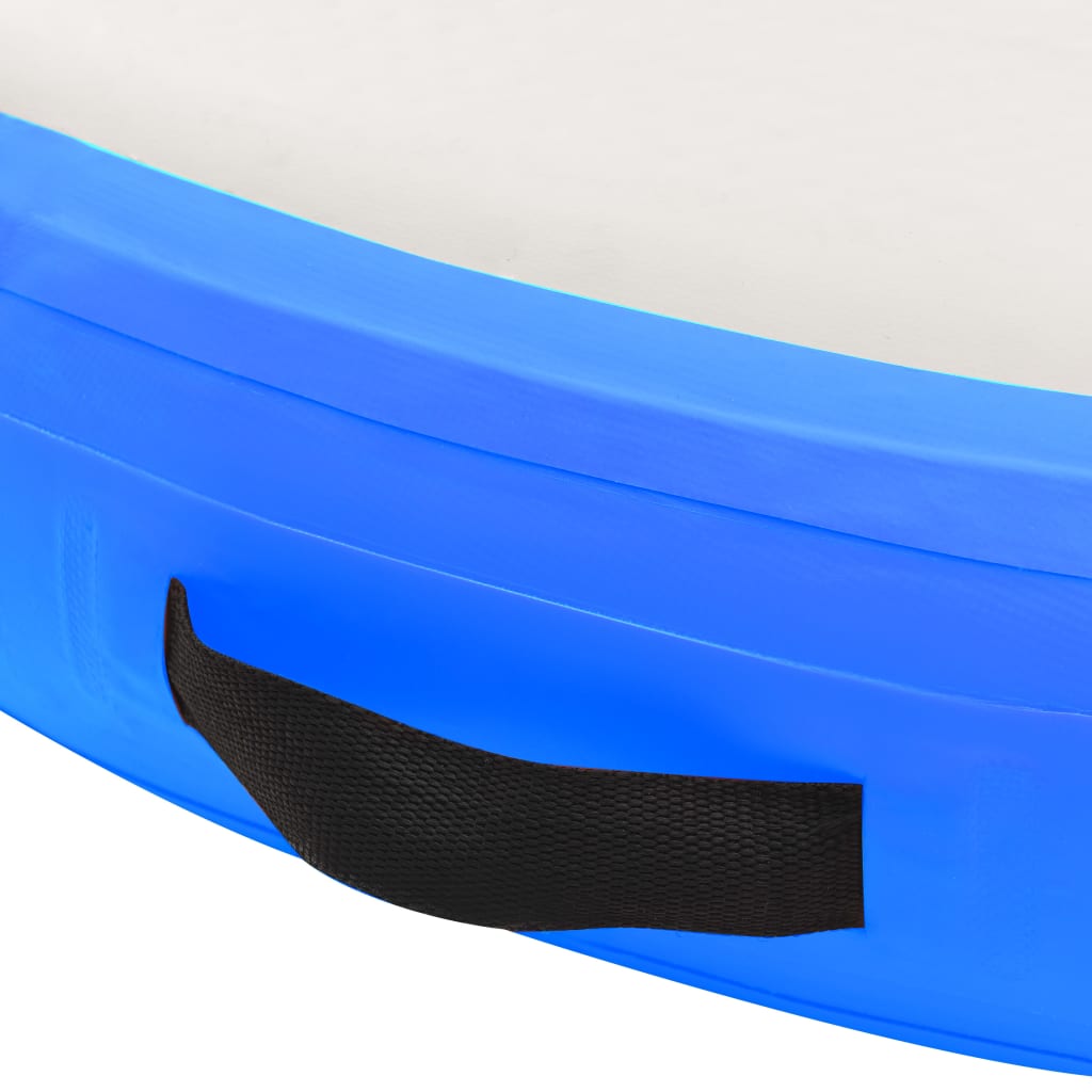 vidaXL kék PVC felfújható tornamatrac pumpával 100 x 100 x 15 cm