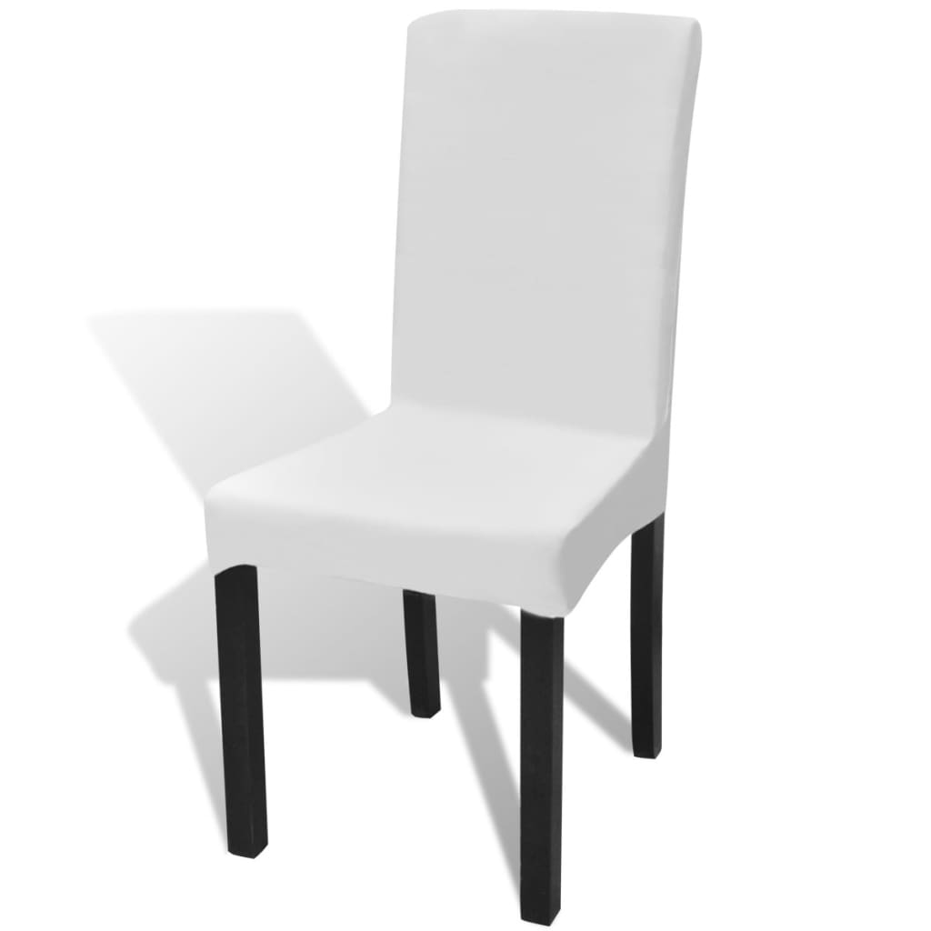vidaXL 4 db fehér szabott nyújtható székszoknya