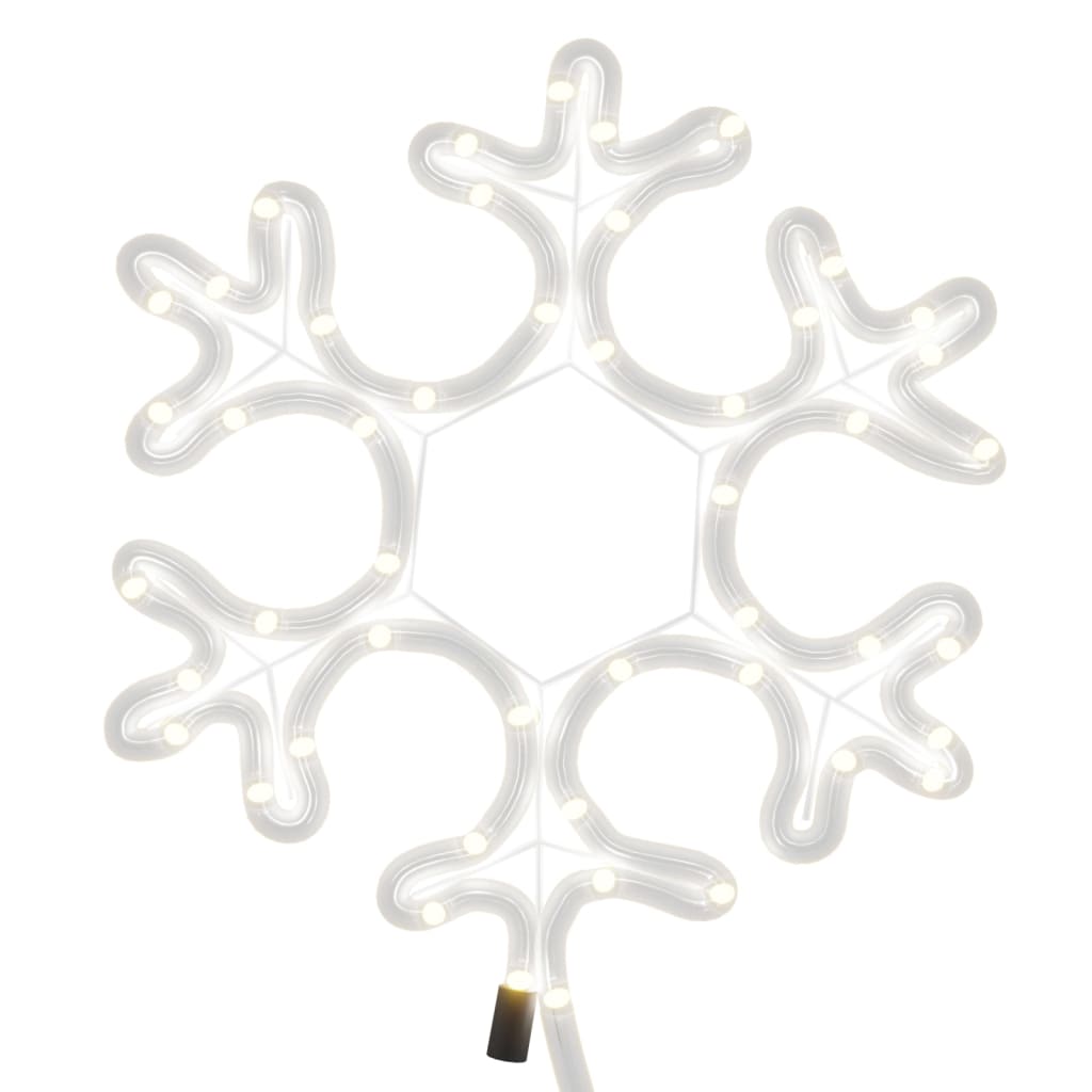 vidaXL 2 db meleg fehér karácsonyi hópehely LED-del 27 x 27 cm