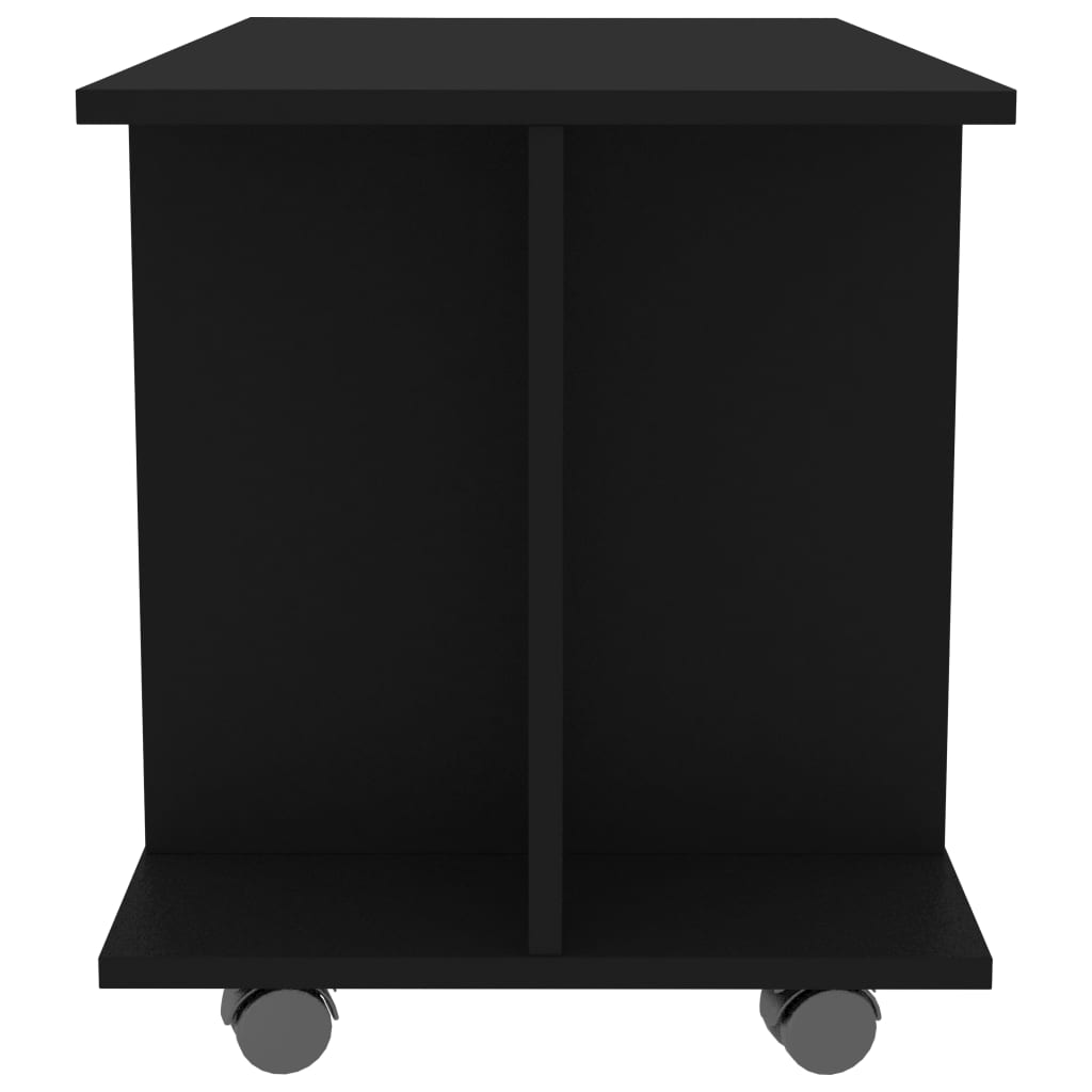 vidaXL fekete szerelt fa TV-szekrény görgőkkel 80 x 40 x 45 cm