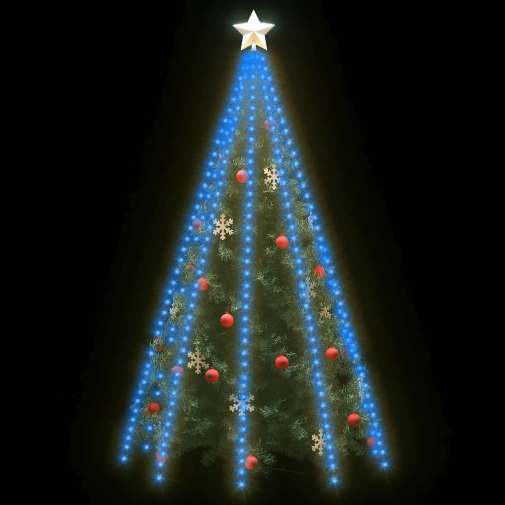 vidaXL karácsonyfa-fényháló 400 kék LED-del 400 cm