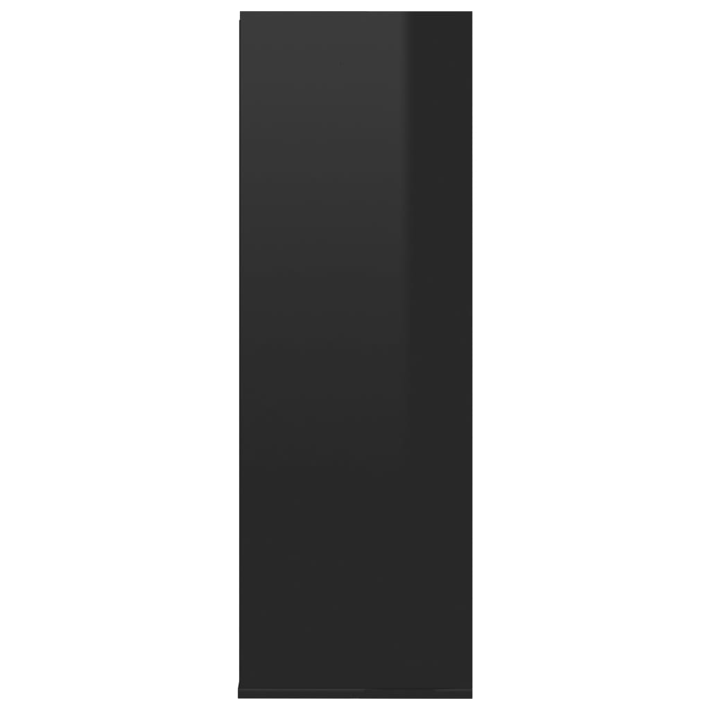 vidaXL magasfényű fekete szerelt fa cipőtartó 54 x 34 x 100,5 cm