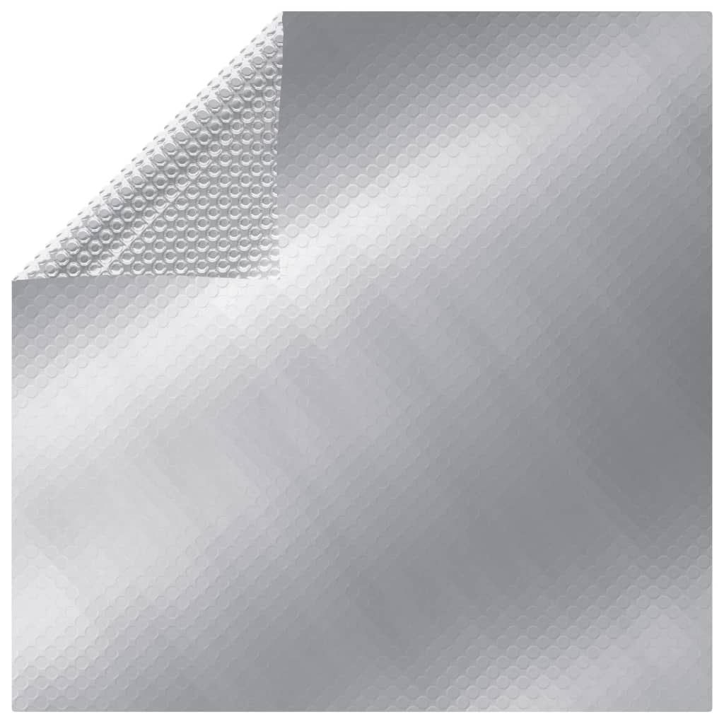 vidaXL ezüstszínű napelemes lebegő PE medencefólia 6 x 4 m