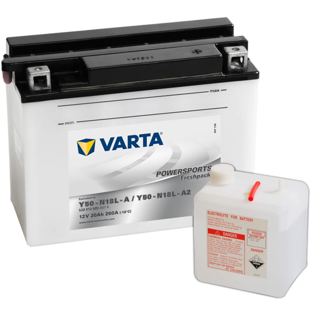 Varta Powersports Freshpack motorkerékpár akkumulátor Y50-N18L-A/A2