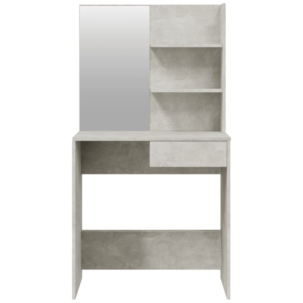 vidaXL betonszürke színű fésülködőasztal-szett 74,5 x 40 x 141 cm
