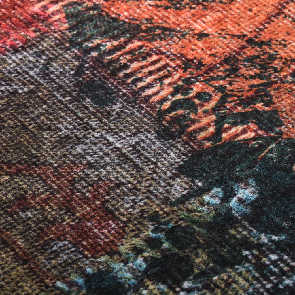 vidaXL többszínű foltvarrott csúszásmentes mosható szőnyeg 80 x 150 cm