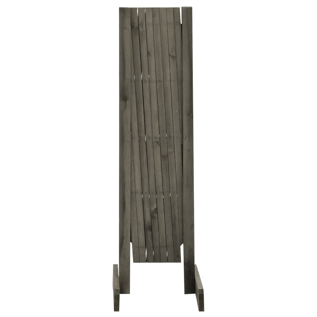 vidaXL szürke tömör fenyőfa rácsos kerti kerítés 150 x 80 cm