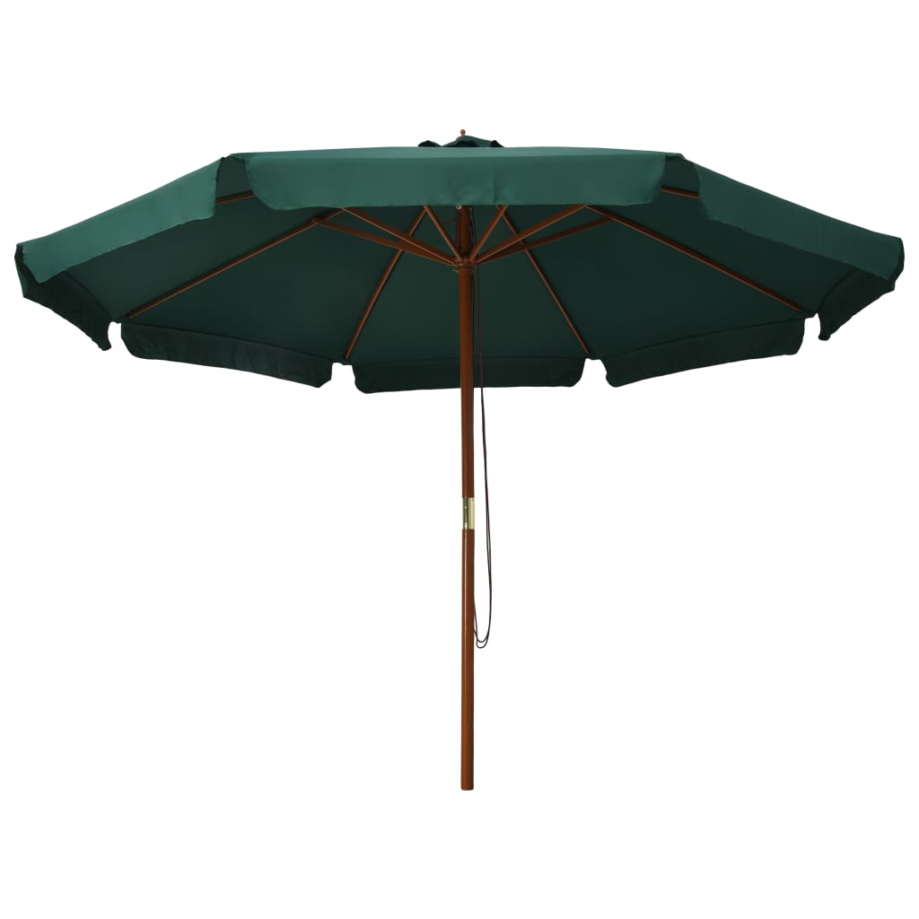 vidaXL zöld kültéri napernyő farúddal 330 cm
