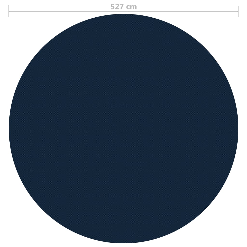 vidaXL fekete és kék napelemes lebegő PE medencefólia 527 cm