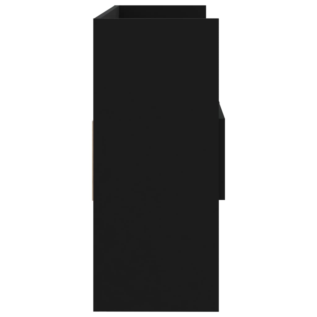 vidaXL fekete forgácslap tálalószekrény 105 x 30 x 70 cm
