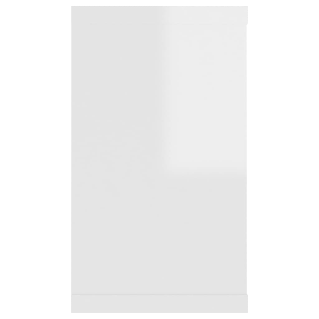 vidaXL 6 db magasfényű fehér forgácslap fali kockapolc 80x15x26,5 cm