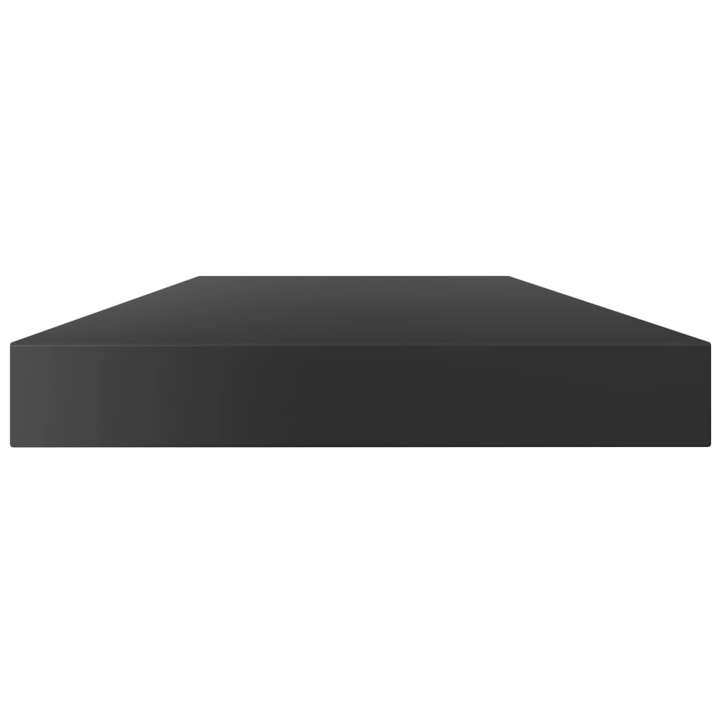 vidaXL 8 db magasfényű fekete forgácslap könyvespolc 40 x 10 x 1,5 cm