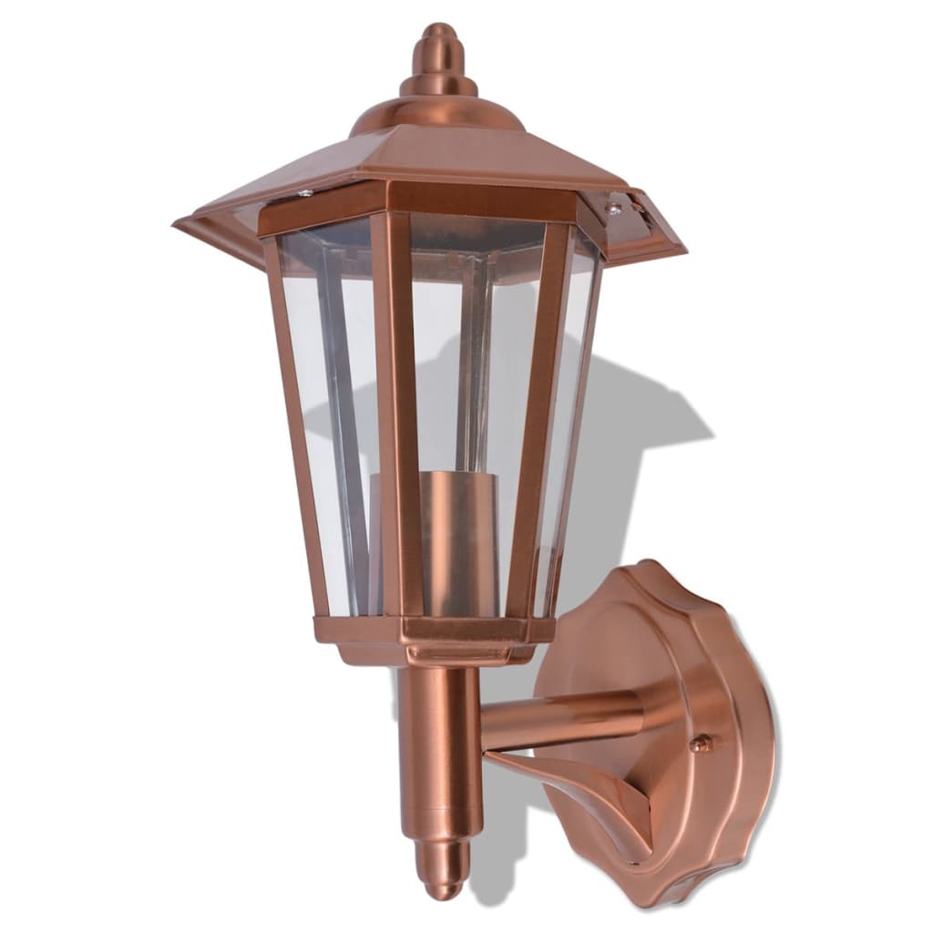 vidaXL kültéri rozsdamentes acél fali lámpa, réz színű
