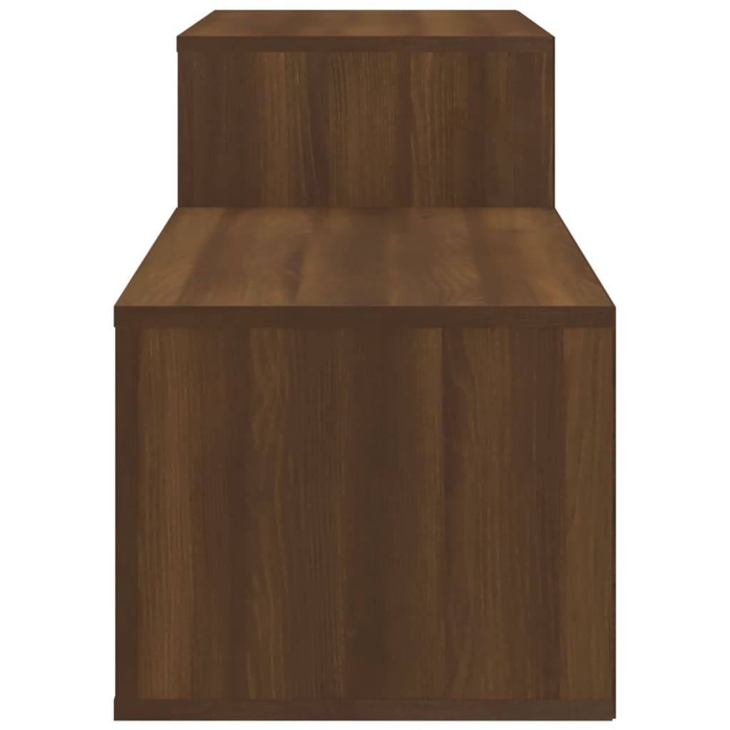 vidaXL barna tölgyszínű szerelt fa cipősszekrény 150x35x45 cm
