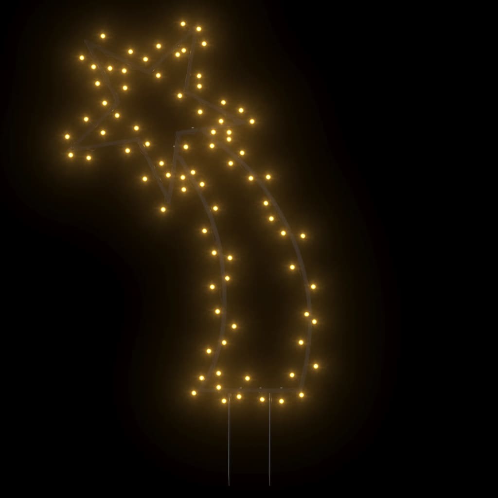 vidaXL karácsonyi hullócsillag fénydekoráció cövekkel 80 LED 62 cm