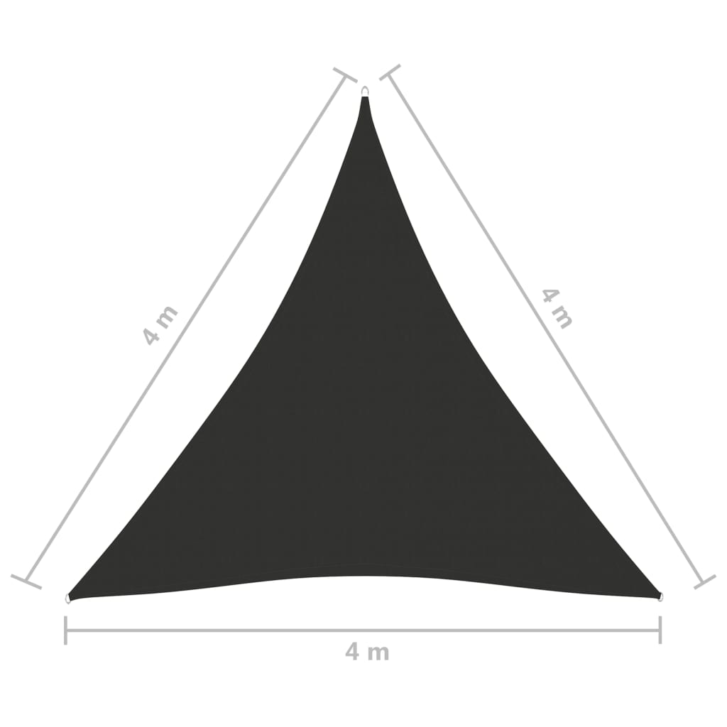 vidaXL antracitszürke háromszögű oxford-szövet napvitorla 4 x 4 x 4 m