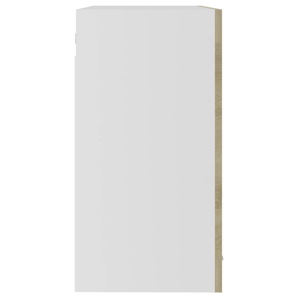 vidaXL sonoma-tölgy színű forgácslap függő üvegszekrény 80x31x60 cm