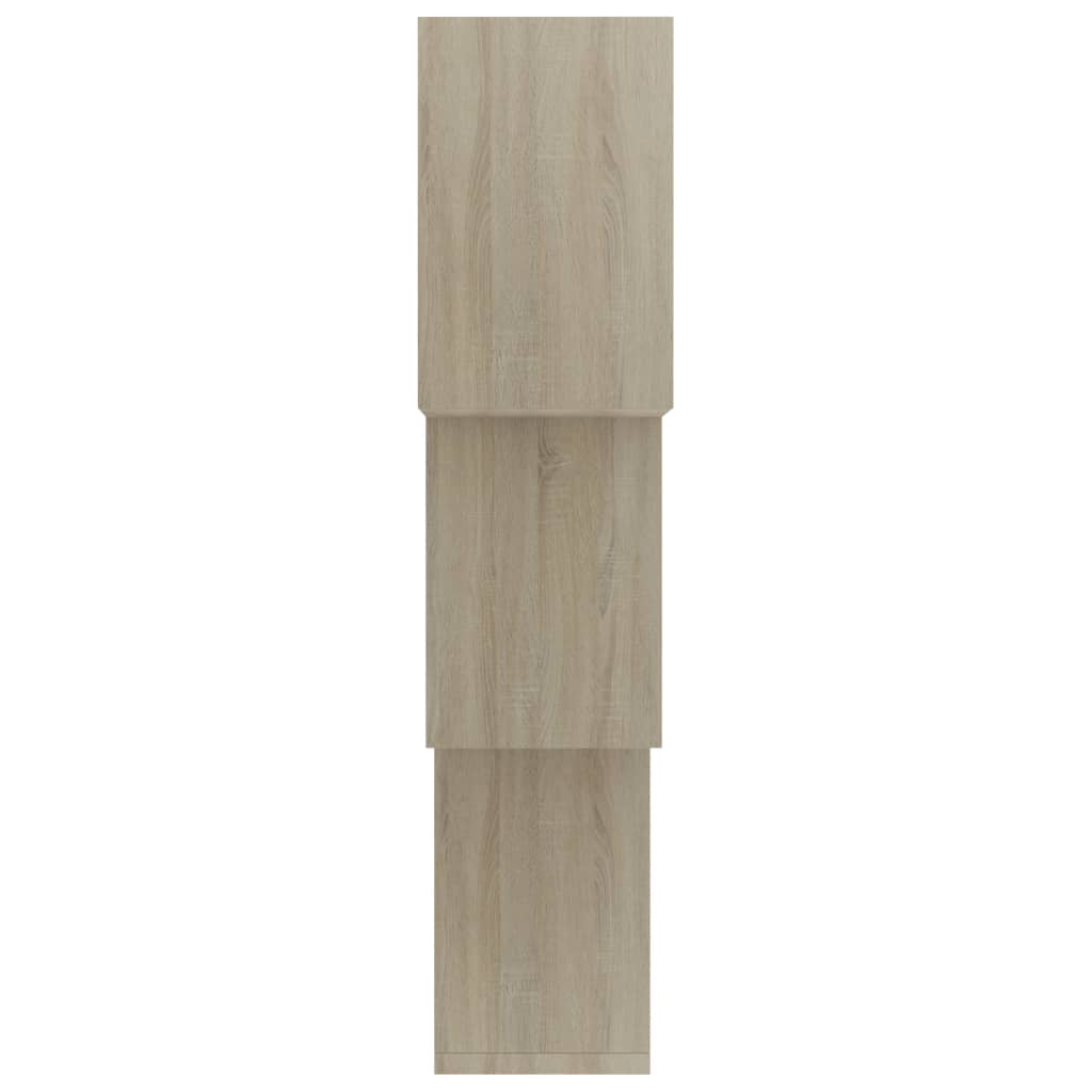 vidaXL sonoma színű kocka alakú szerelt fa fali polcok 68x15x68 cm