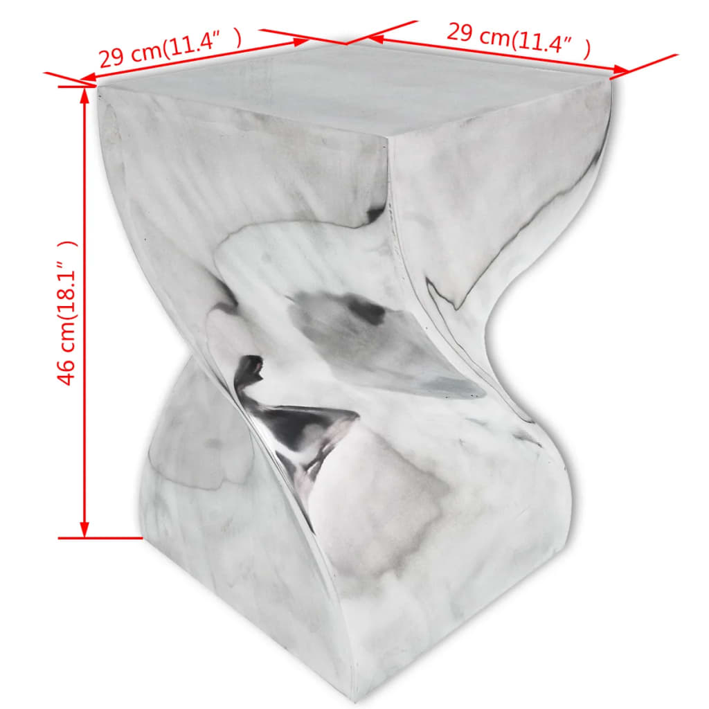 vidaXL Csavart alakú zsámoly/kisasztal alumínium ezüst színben