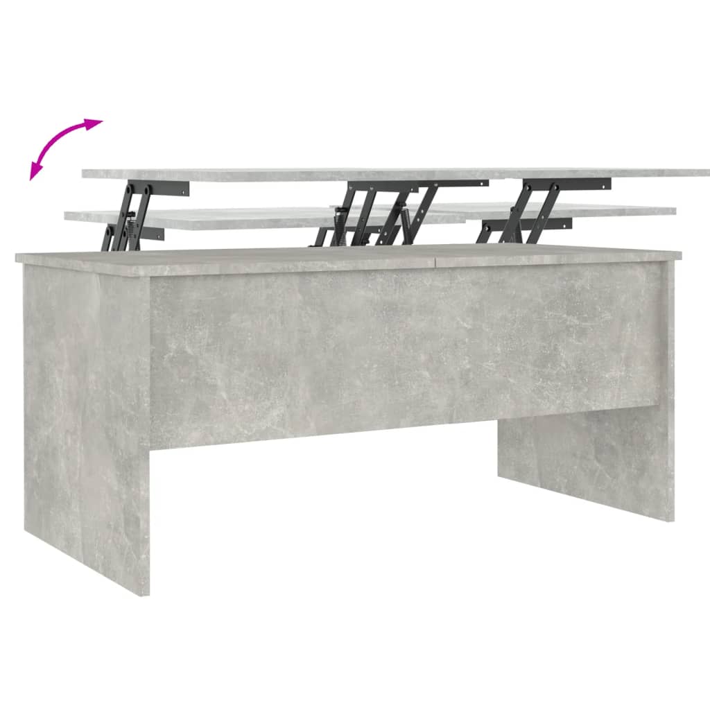 vidaXL betonszürke szerelt fa dohányzóasztal 102 x 50,5 x 46,5 cm