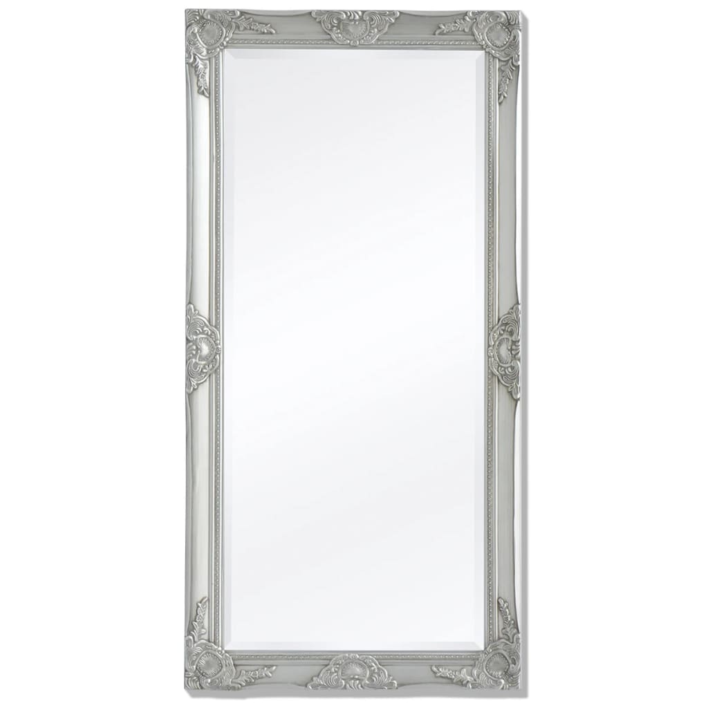 vidaXL Barokk stílusú fali tükör 120x60 cm ezüst