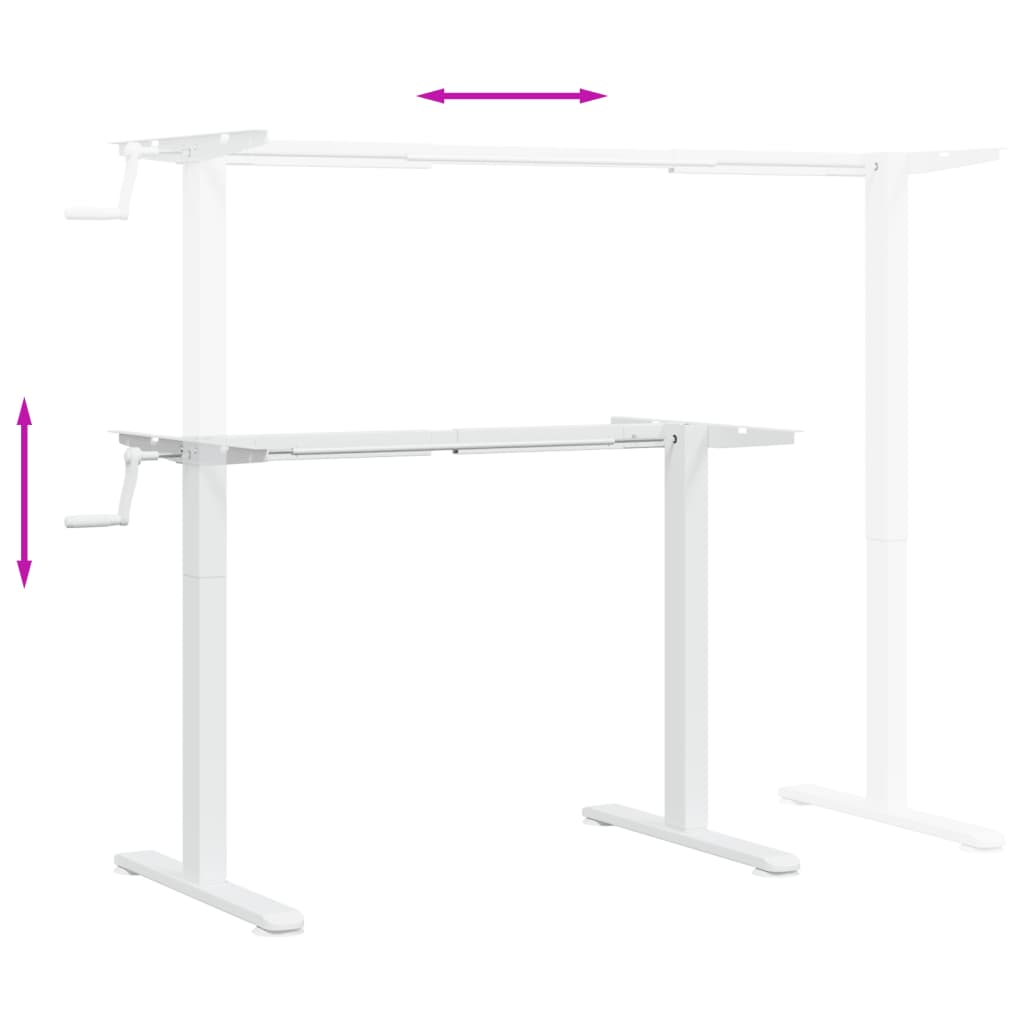 vidaXL fehér acél álló asztalváz (94-135) x 60 x (70-114) cm