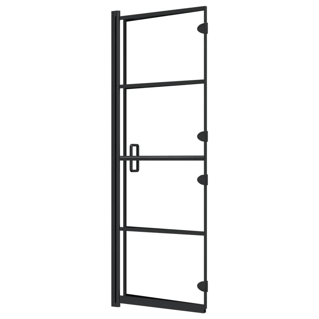 vidaXL fekete ESG zuhanykabin összecsukható ajtóval 100 x 140 cm