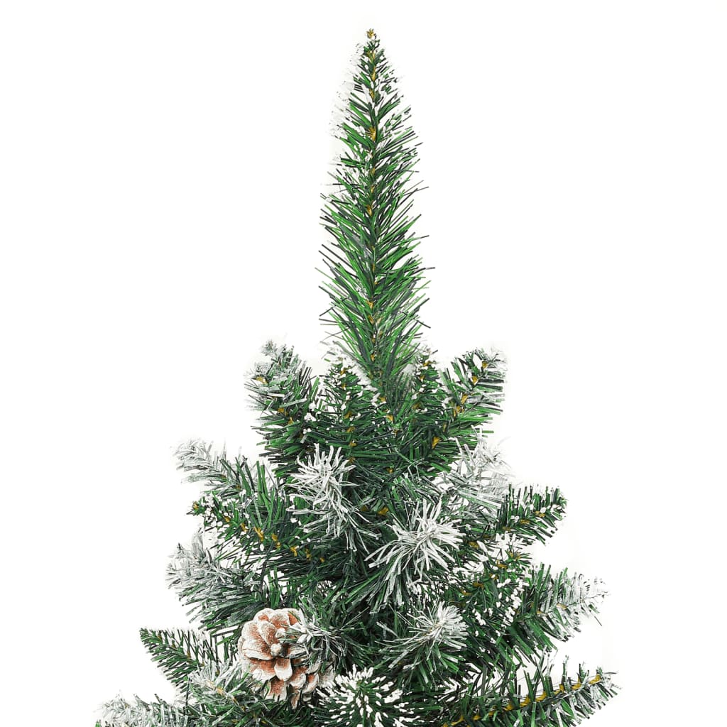 vidaXL vékony PVC műkarácsonyfa állvánnyal 150 cm
