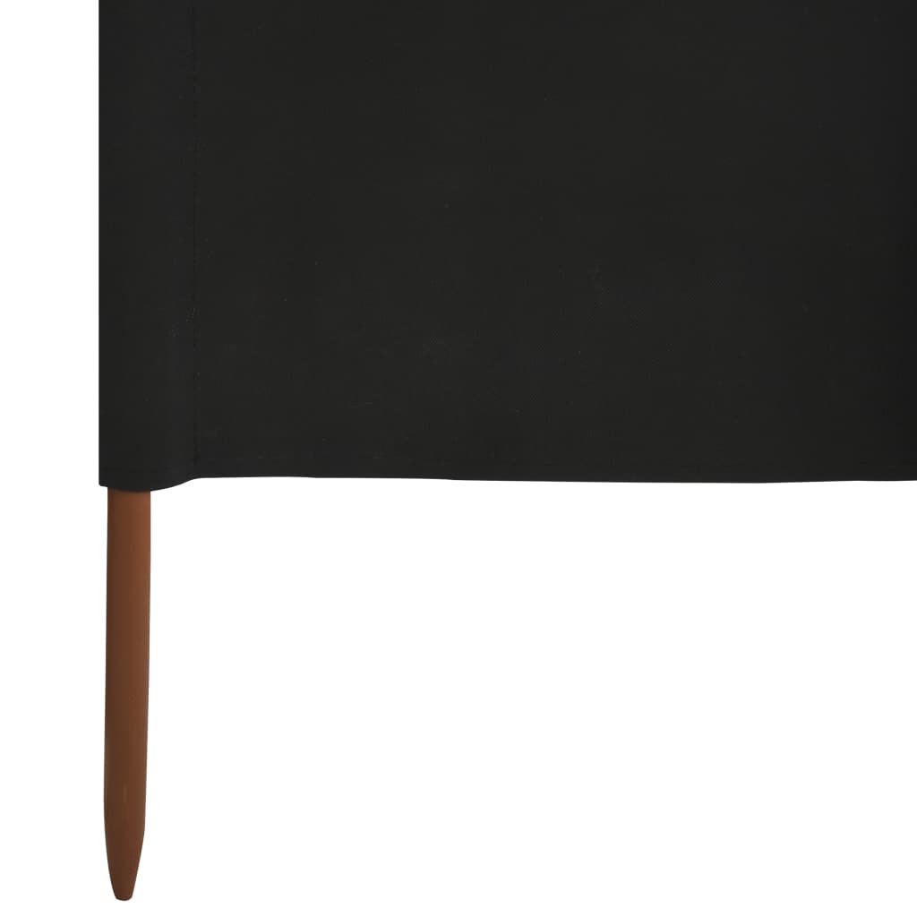 vidaXL fekete szövet 3-paneles szélfogó 400 x 120 cm