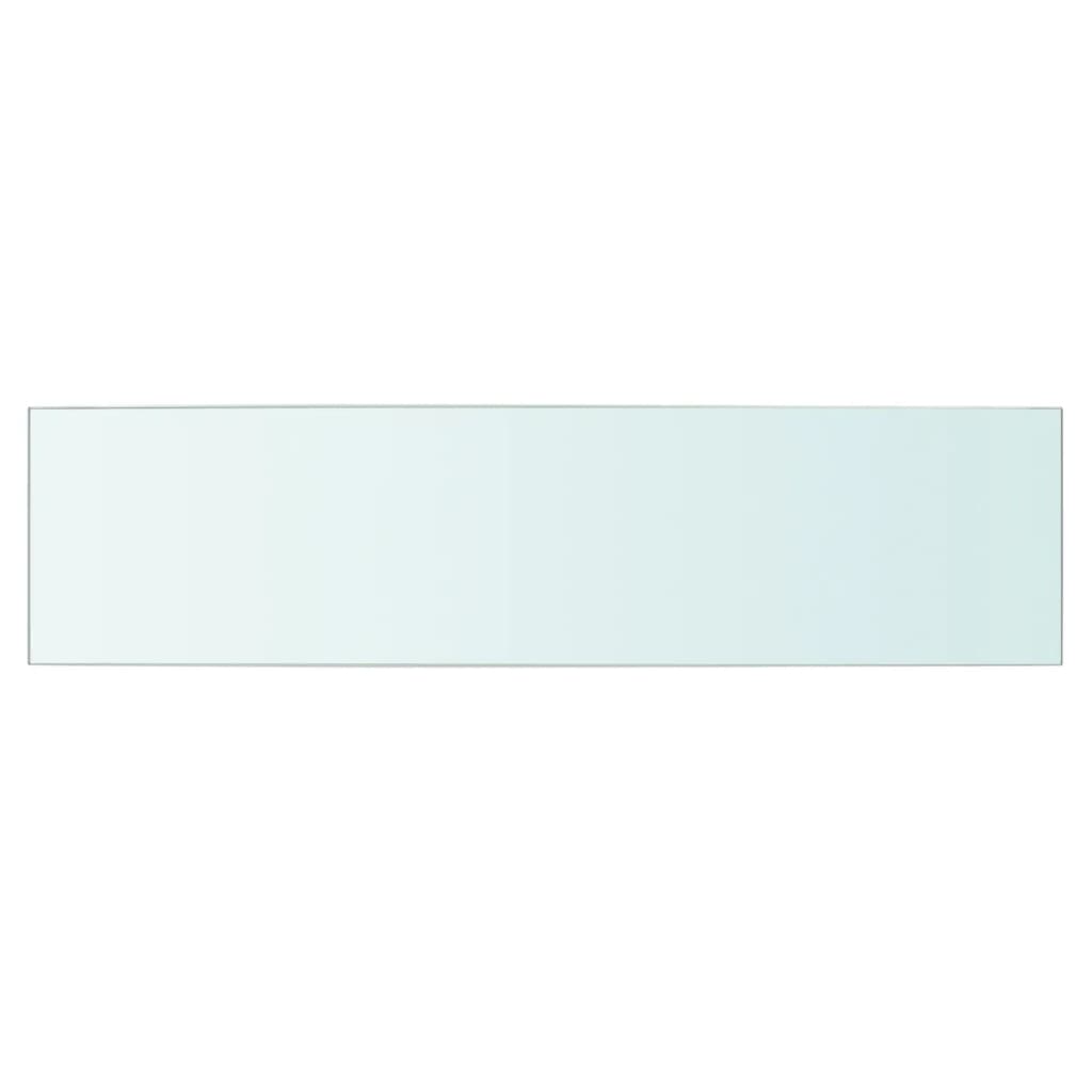 vidaXL 2 db átlátszó üveg paneles polc 60 x 15 cm