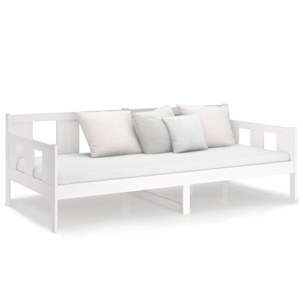 vidaXL fehér tömör fenyőfa kanapéágy 90 x 200 cm