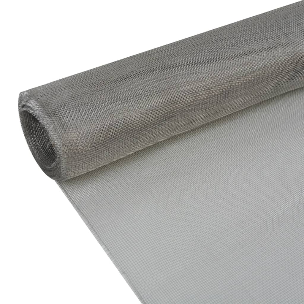 vidaXL ezüstszínű rozsdamentes acélháló 100 x 500 cm