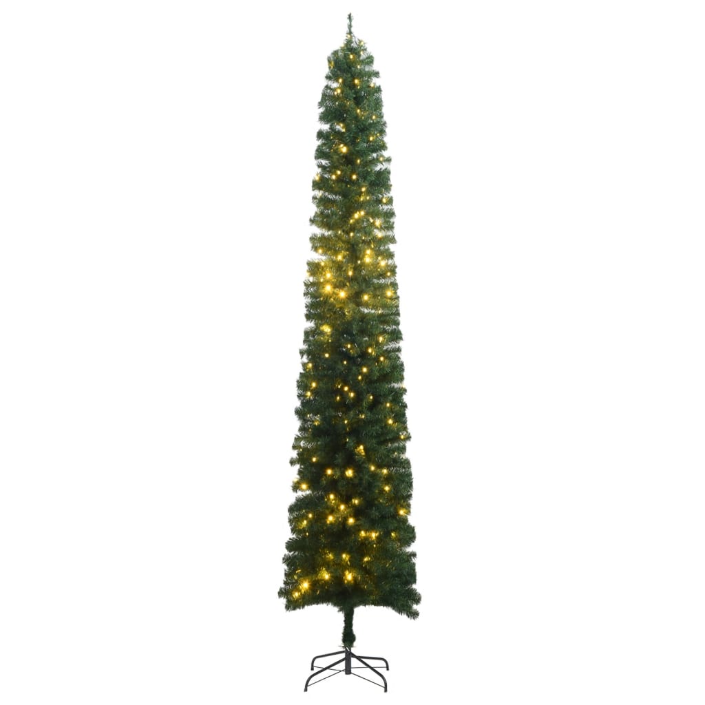 vidaXL vékony karácsonyfa 300 LED-del 300 cm