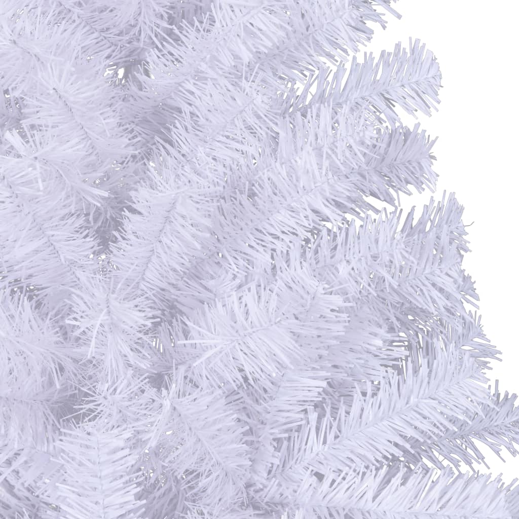 vidaXL fehér PVC fél műkarácsonyfa állvánnyal 180 cm