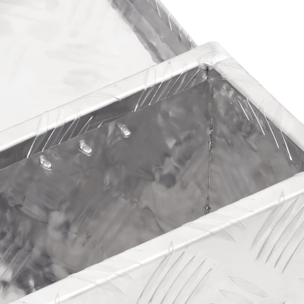 vidaXL ezüstszínű alumínium tárolóláda 50 x 15 x 20,5 cm