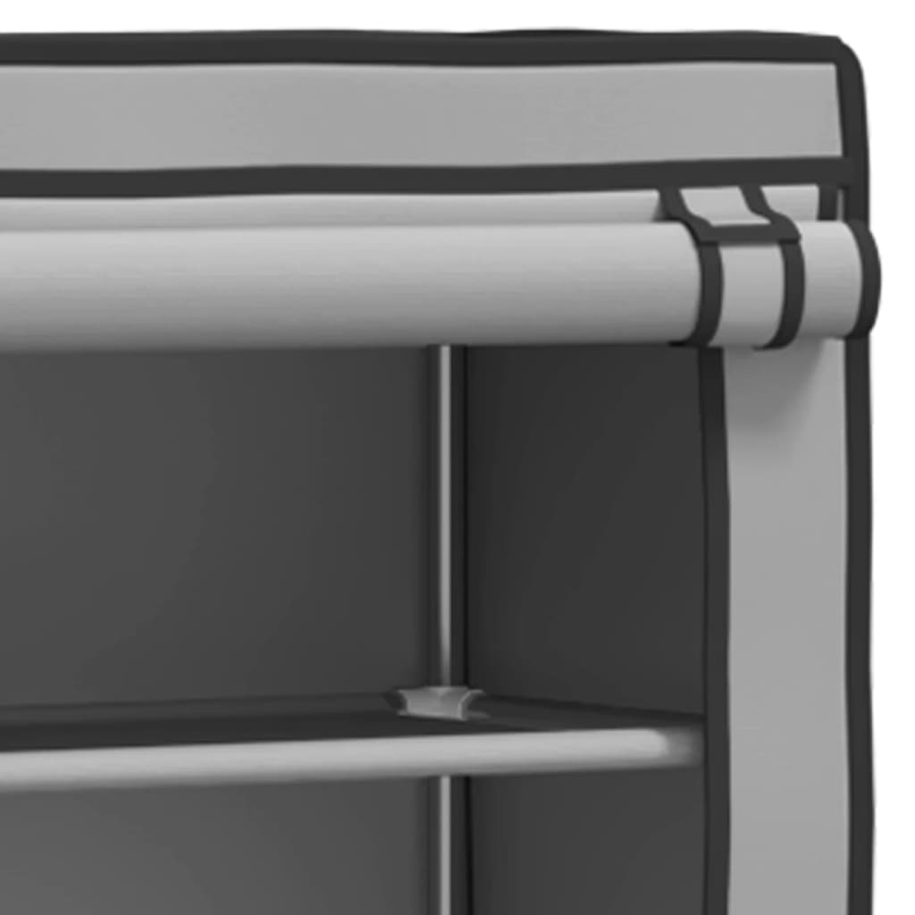 vidaXL 2 szintes szürke mosógép feletti tárolóállvány 71x29,5x170,5 cm