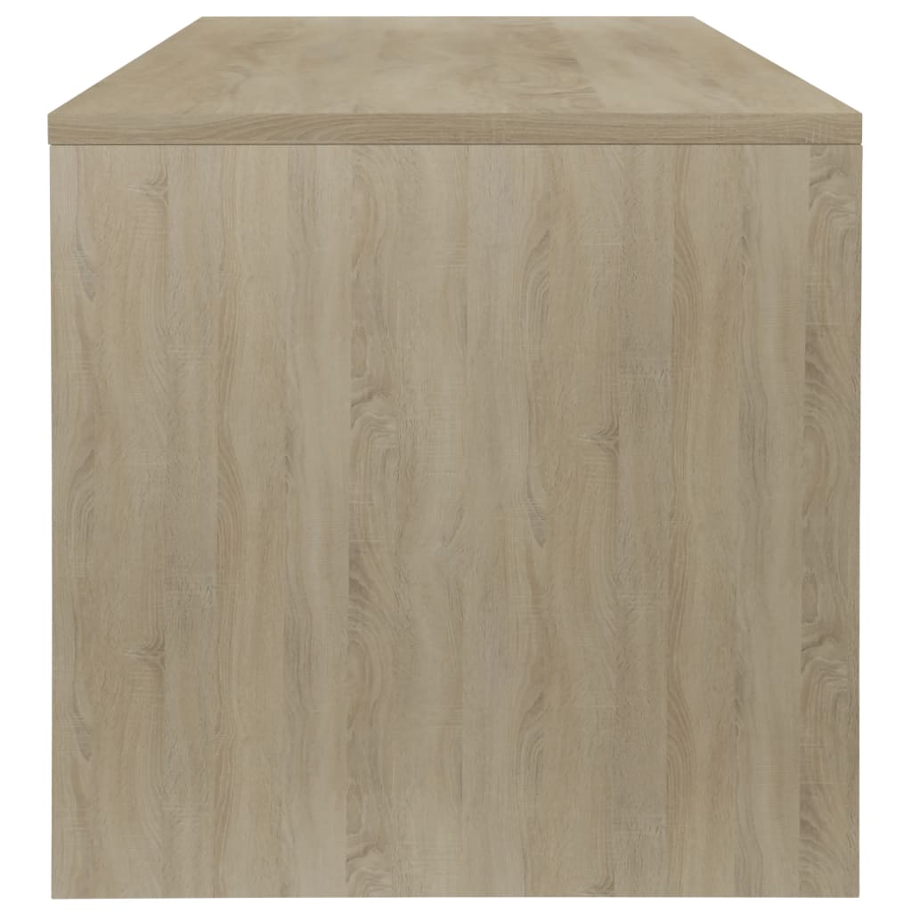 vidaXL fehér/sonoma-tölgy színű forgácslap dohányzóasztal 100x40x40 cm