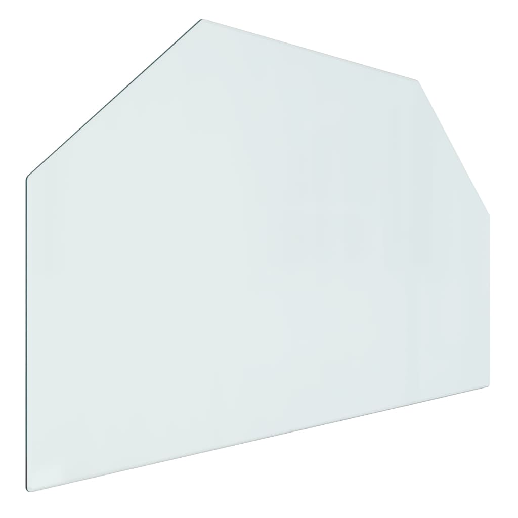 vidaXL hatszög alakú kandalló-üveglap 80 x 50 cm