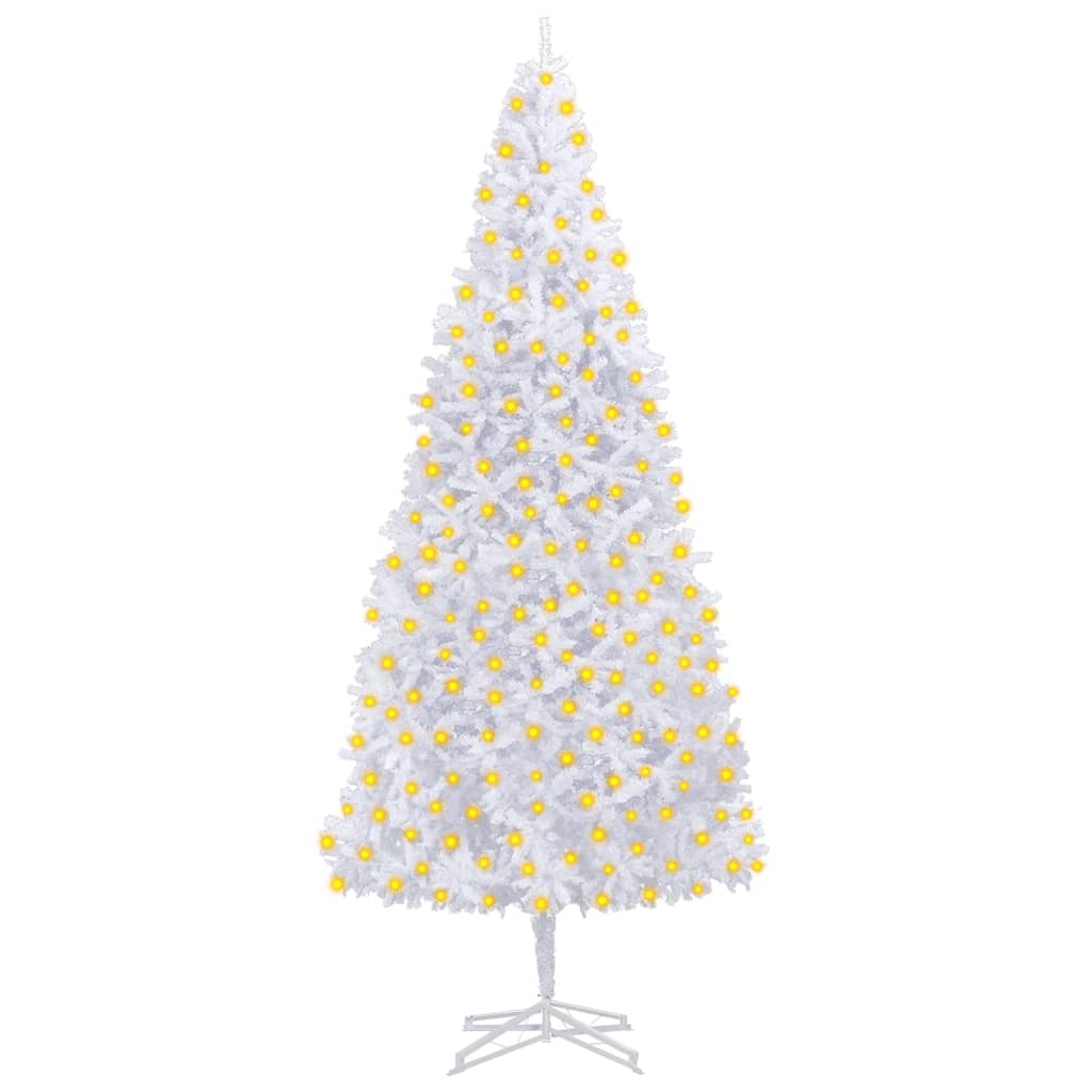 vidaXL fehér megvilágított műkarácsonyfa 400 cm