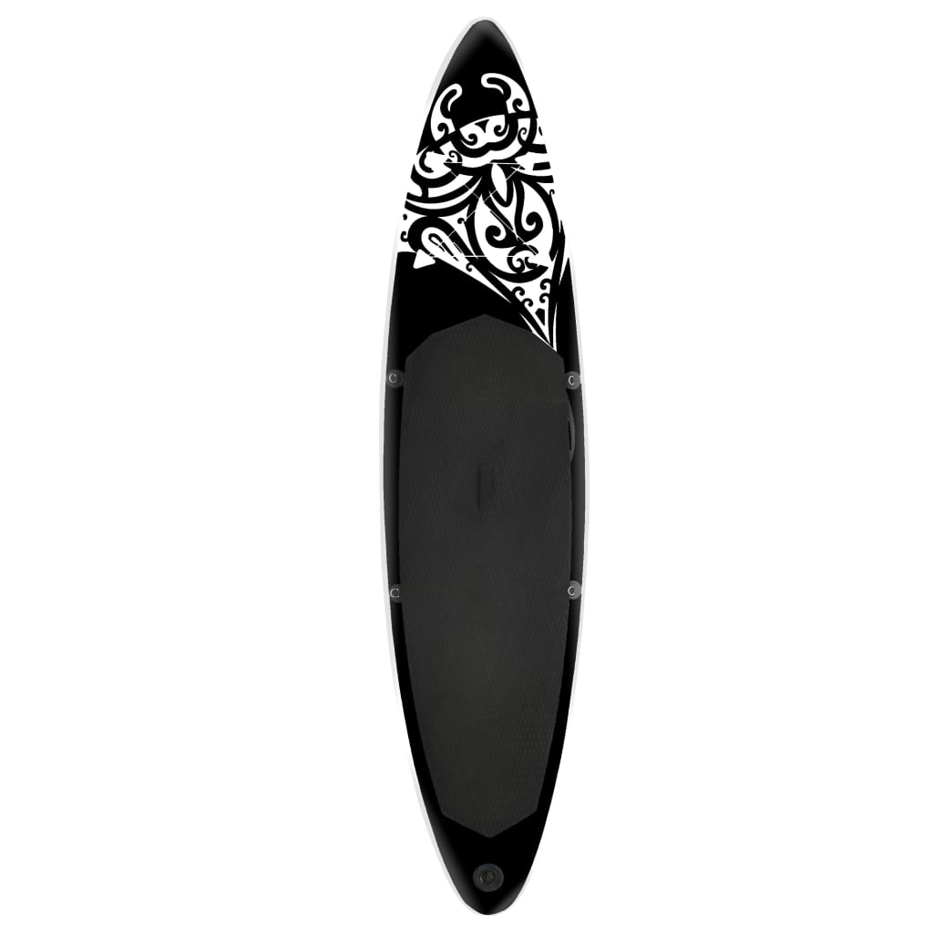 vidaXL fekete felfújható állószörfszett 305 x 76 x 15 cm