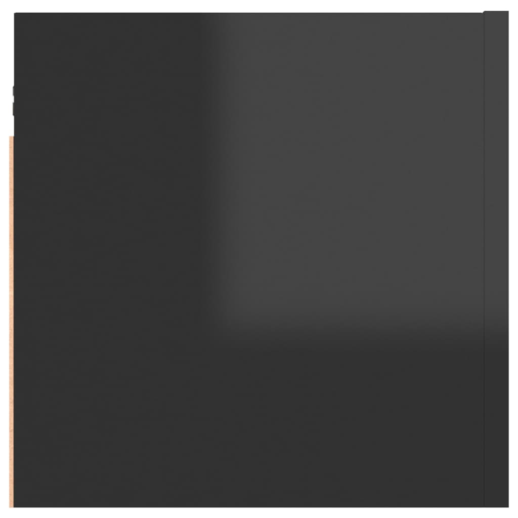 vidaXL magasfényű fekete forgácslap éjjeliszekrény 30,5 x 30 x 30 cm
