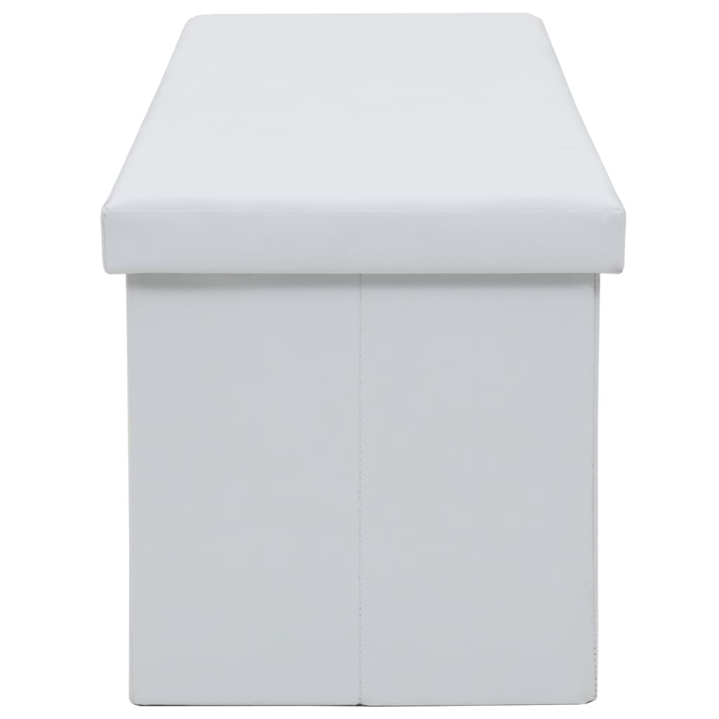 vidaXL fehér műbőr összecsukható tárolópad 150 x 38 x 38 cm
