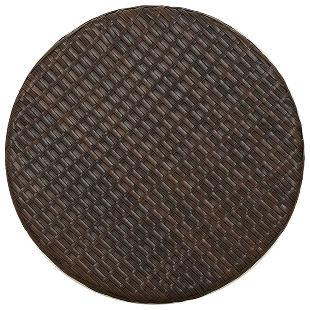 vidaXL barna polyrattan teázóasztal 45 cm