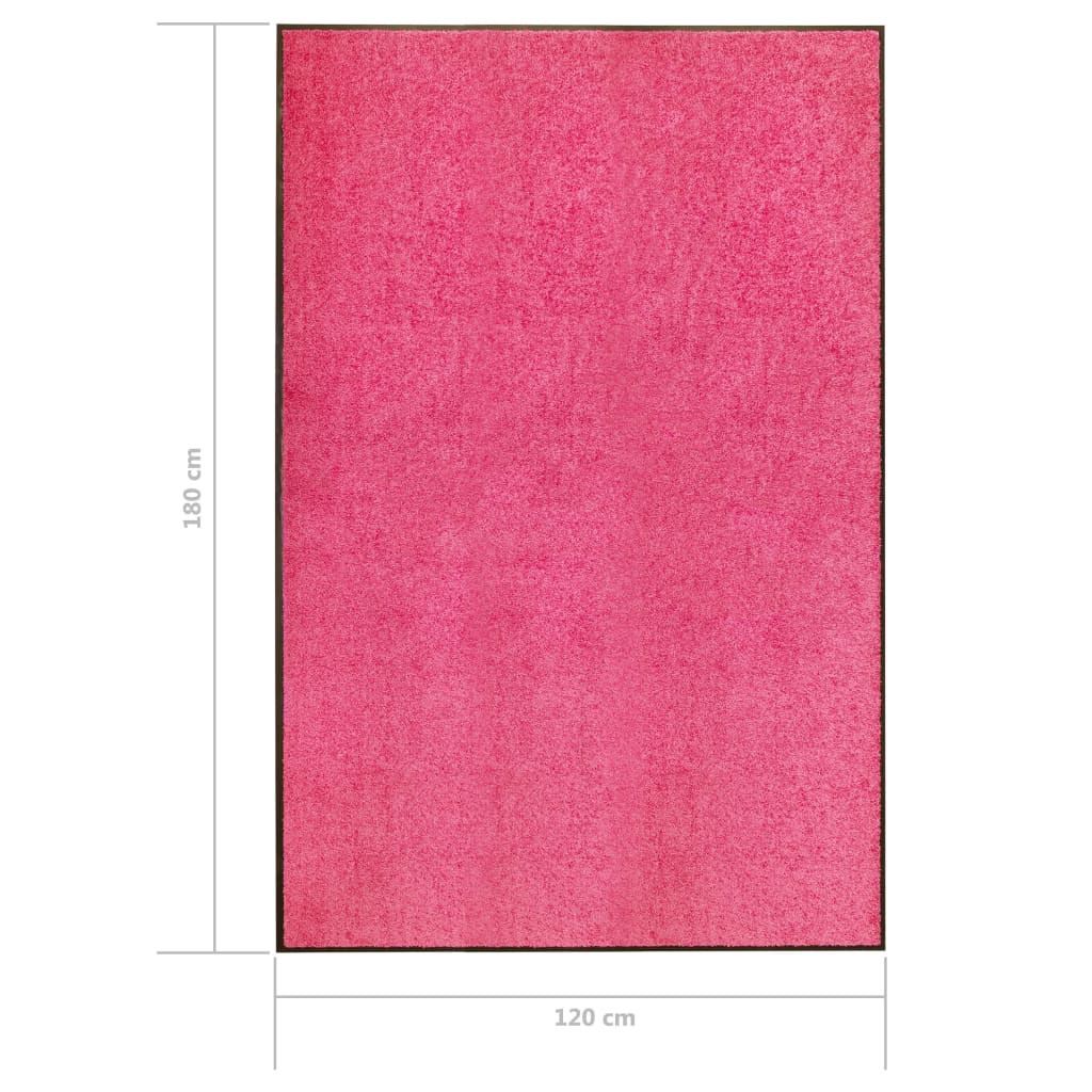 vidaXL rózsaszín kimosható lábtörlő 120 x 180 cm