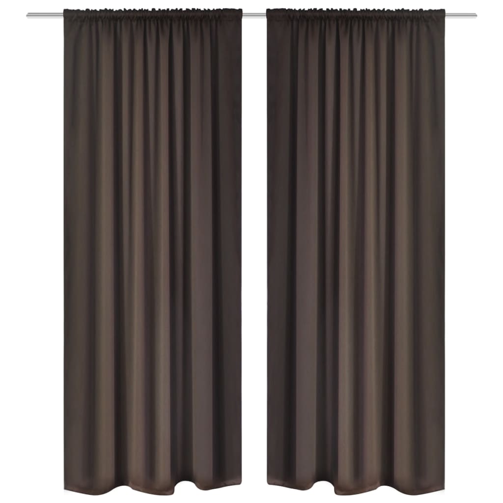 2 részes barna sötétítő függöny nyílással 135 x 245 cm