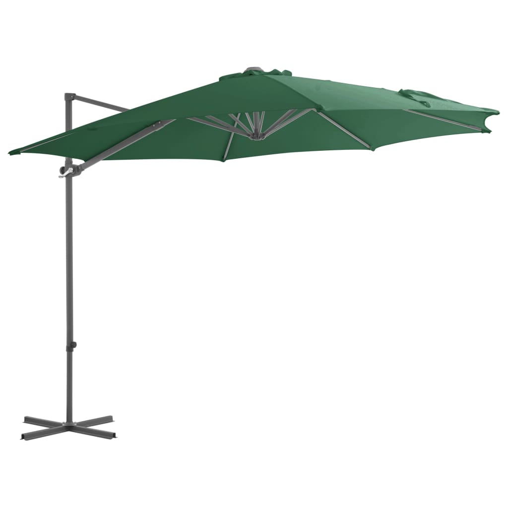 vidaXL zöld kültéri napernyő hordozható talppal