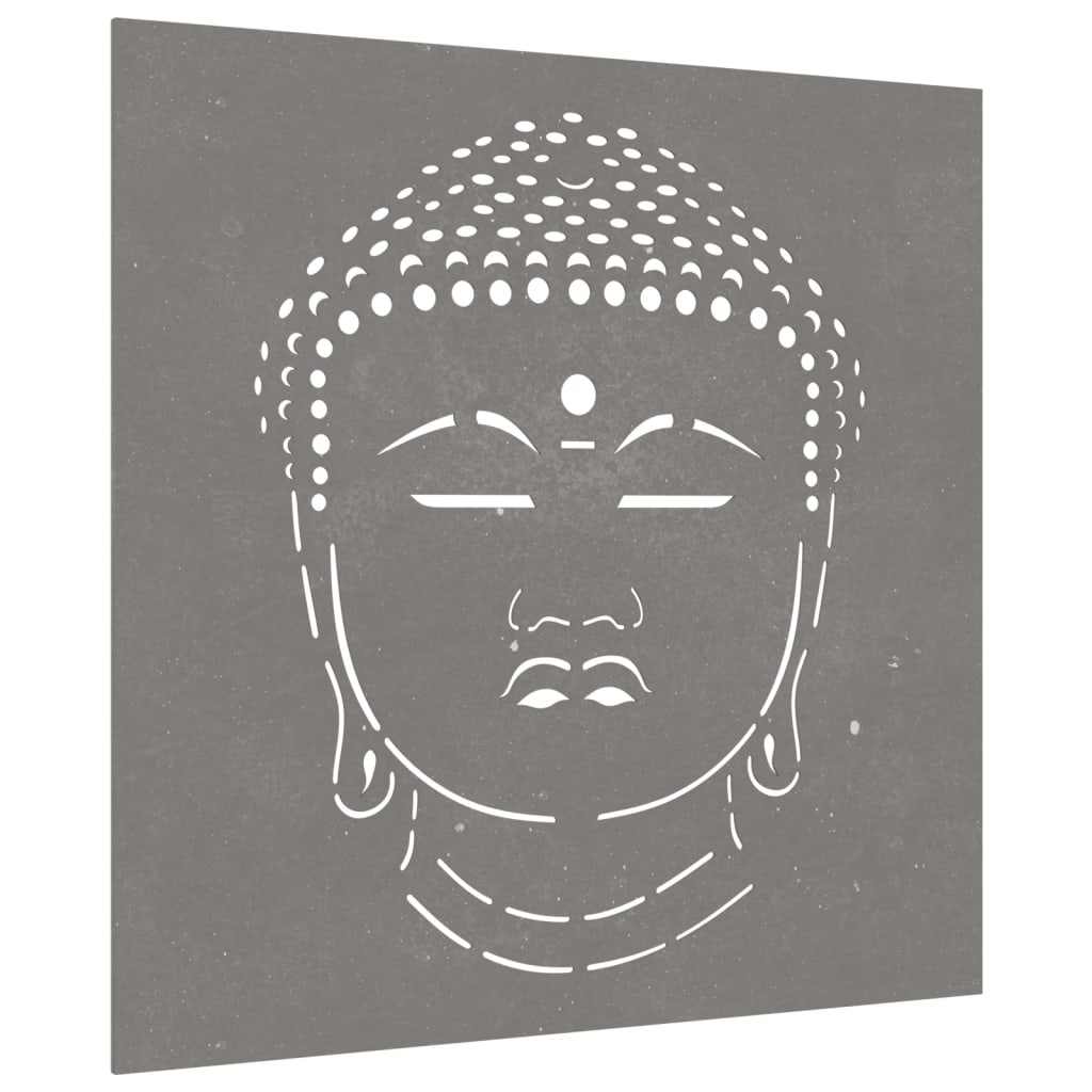 vidaXL Buddha fej mintás corten acél kerti faldísz 105 x 55 cm