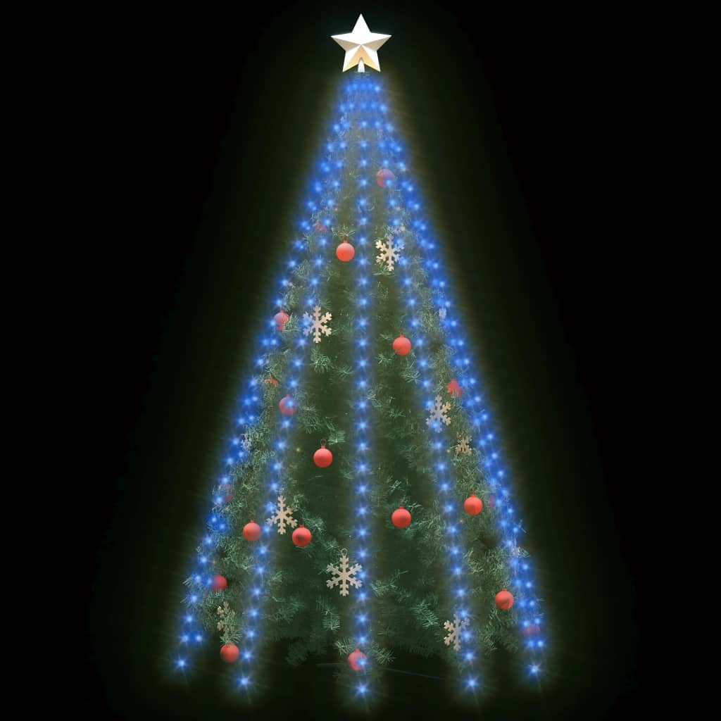 vidaXL karácsonyfa-fényfüzér 300 kék LED-del 300 cm